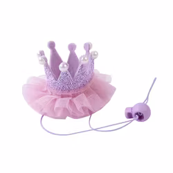 Födelsedagshatt Prinsesskrona Lila