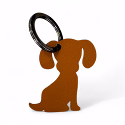 MILLE W NORDISK DESIGN Key Ring Dog, Cognac