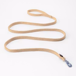 Svensktillverkat hundkoppel Lajka 2m, Beige m. BGB-hake