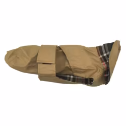 Waterproof coat with tartan lining, Beige