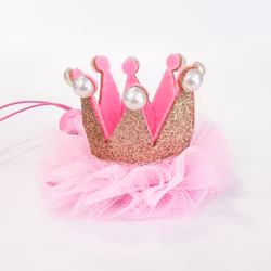 Födelsedagshatt Prinsesskrona Rosa