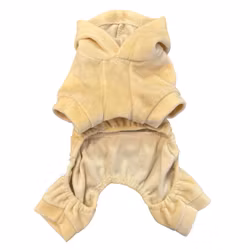 Beige Cozy 4-legged Velvet Suit