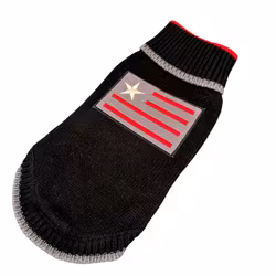 Sweater w Flag - Black