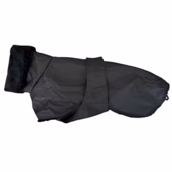Greyhound Raincoat w. Fur Lining, Black