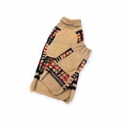 Sweater Beige Checked