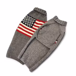 Grey Sweater USA Flag