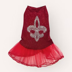 Tuttu Dog Dress w Glitter Red XS