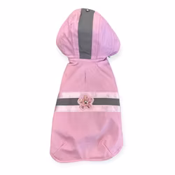 Rain Coat w fleece - Pink Flower