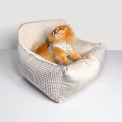 Berlin Bilstol för hund, Ecru