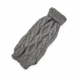 Jackie Handstickad hundtröja i ull, Grå