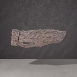 Jackie Handstickad hundtröja i ull, Dusty Lilac