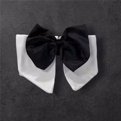 Big Dog Bow Collar Black & White