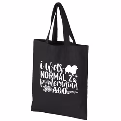 Tygkasse med tryck - Pomeranian, I was Normal