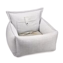 Florence Bilstol för hund, White