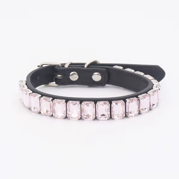 Diana Crystal Dog Collar, Pink