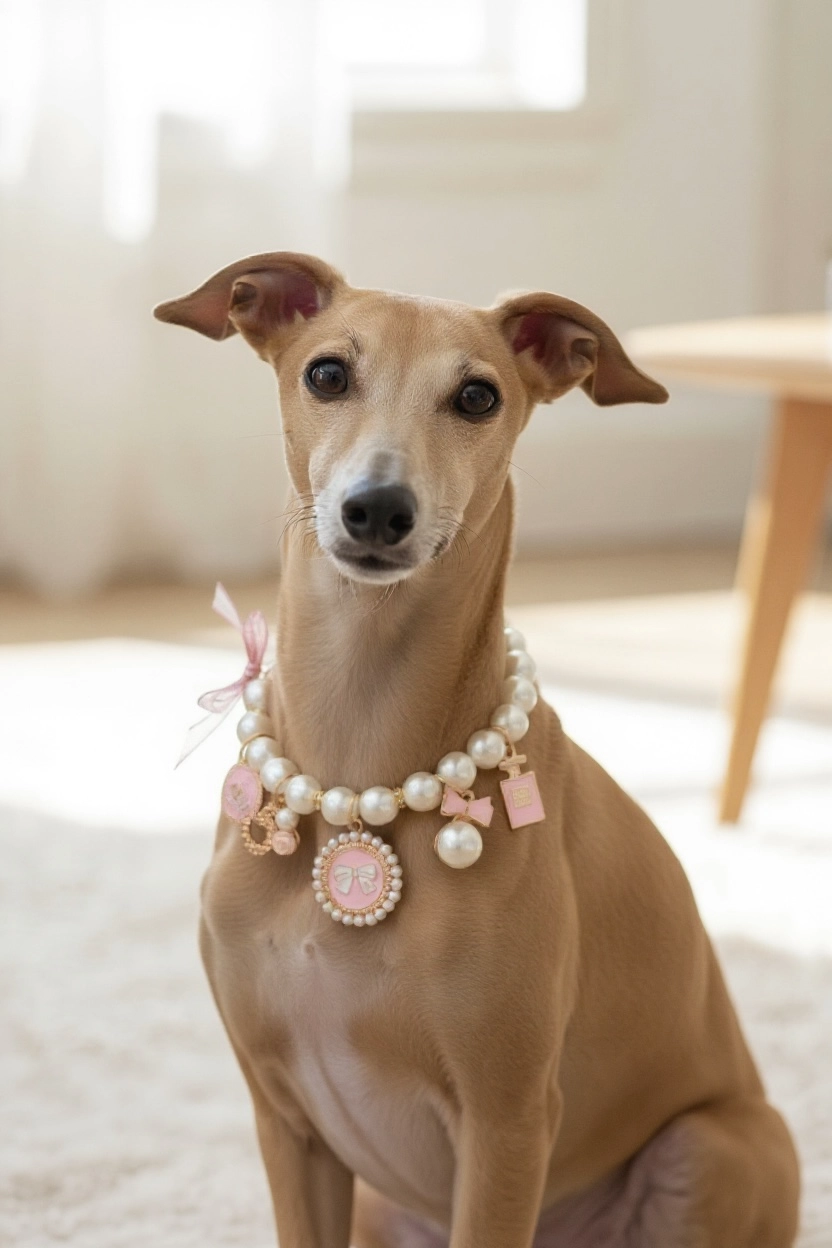 Mademoiselle Dog Collar, Pink