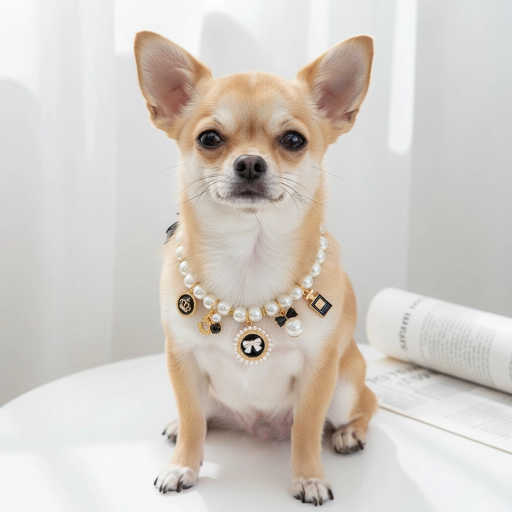 Mademoiselle Dog Collar, Black