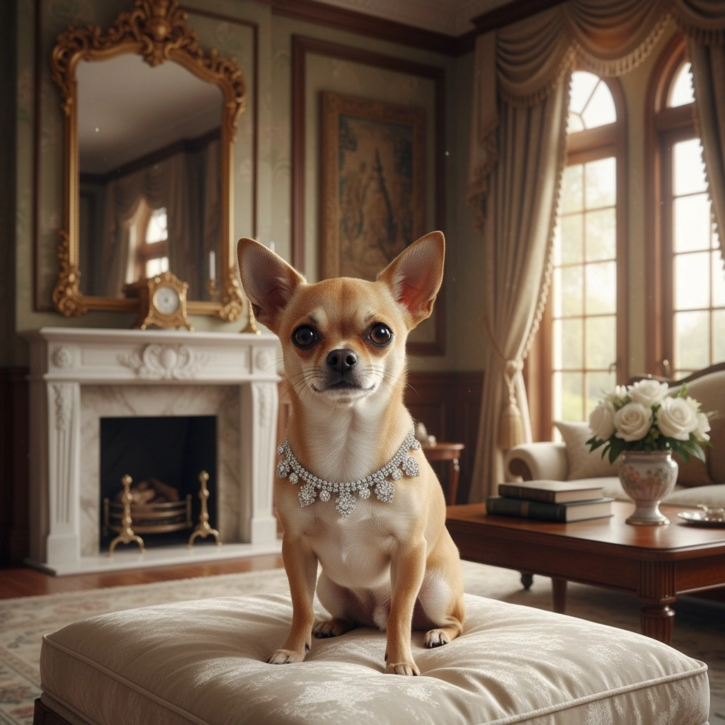 Crystal Sparkling Dog Necklace