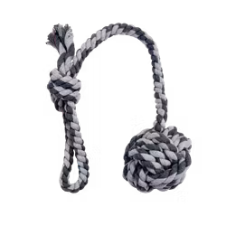 Hundleksak Rep m Boll, Grå