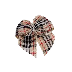 Hårspänne Tartan Beige, Plastspänne