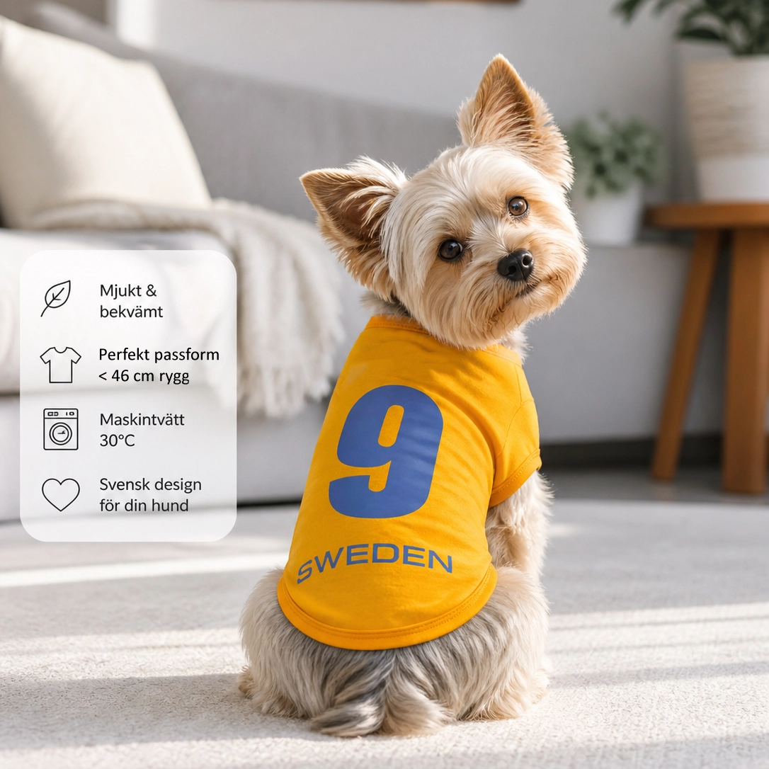 Personlig Sverige-tröja för hund