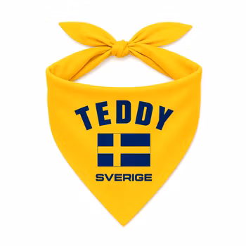 Sverige Bandana för Hund med Namn