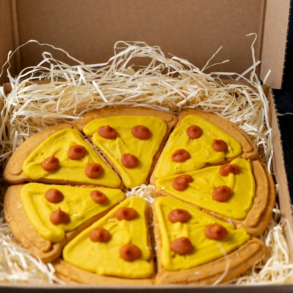 Hundpizza med Jordnötssmör – Spannmålsfri Hundgodis Pizza Slice
