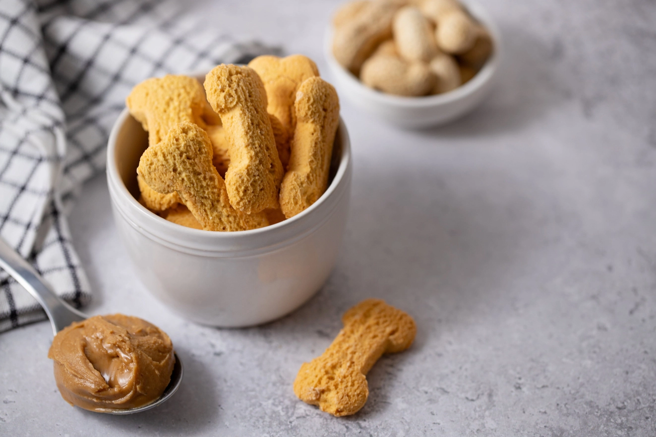 Peanut Butter Biscuit Bones – Spannmålsfria Hundkex