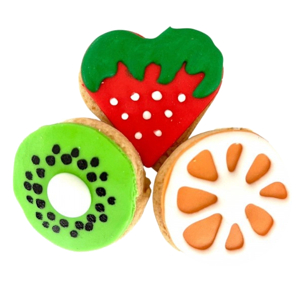 Dolci Impronte Fruktformade Hundkex – Handdekorerat Hundgodis från Italien