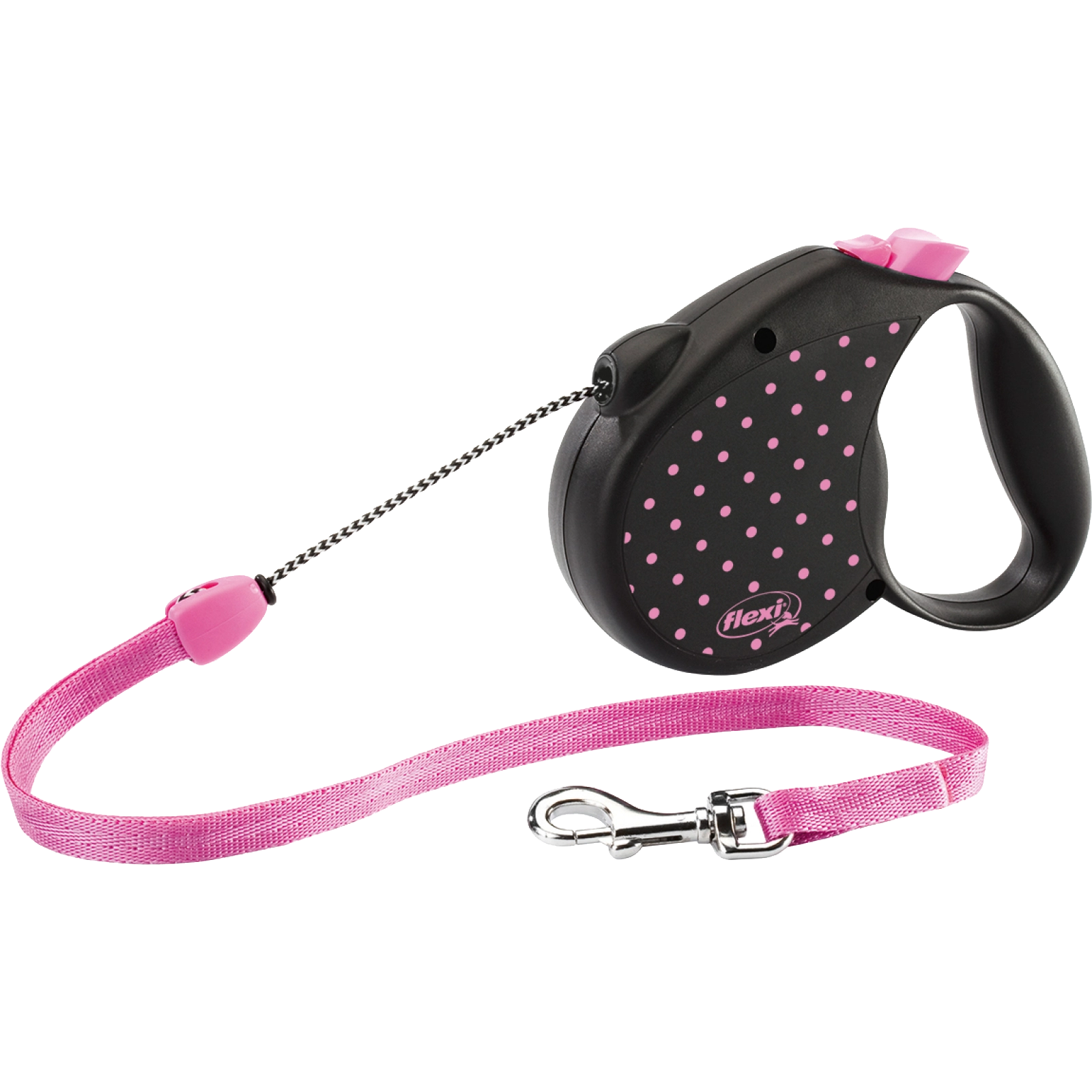 Flexi Colour Pink Dots Rullkoppel Limited Edition