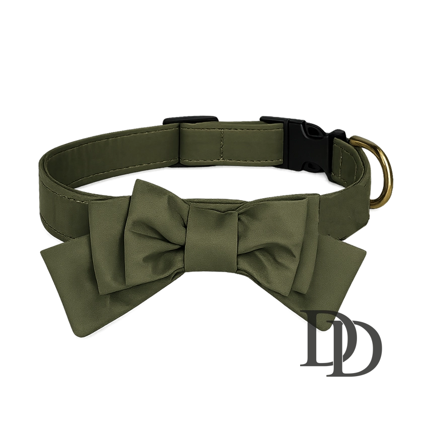 Jackie Halsband Bow Click-lock Oliv
