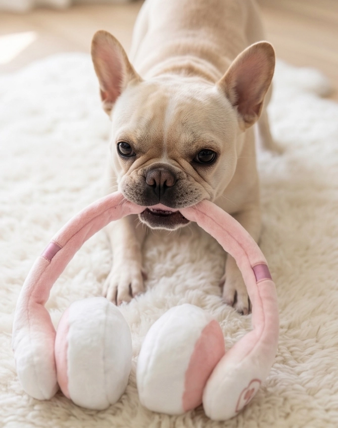 Barks Headphones Hundleksak – Mjuk pipleksak med prassel