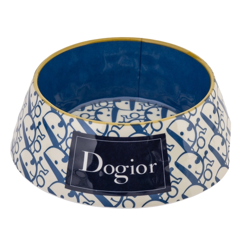 Dogior Matskål för hund – Blå Monogram