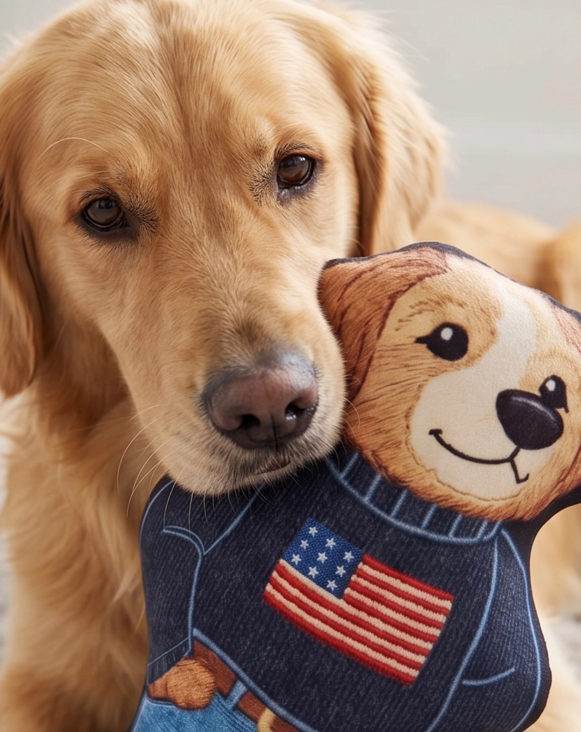 Ruff Lauren Teddy Dog, Plyschleksak med pip för hund