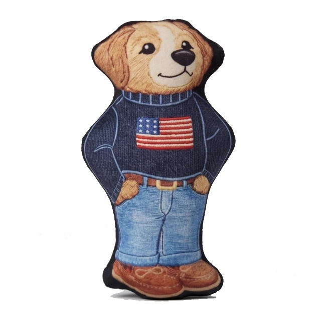 Ruff Lauren Teddy Dog, Plyschleksak med pip för hund
