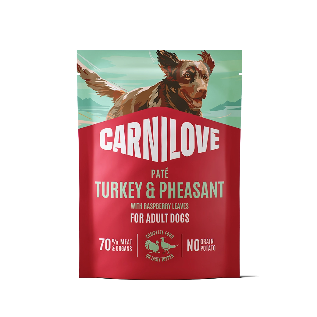 Dog Pouch Paté Turkey & Pheasant with Raspberry Leaves 300 g