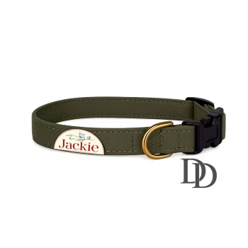 Jackie Hundhalsband Click-Lock Oliv