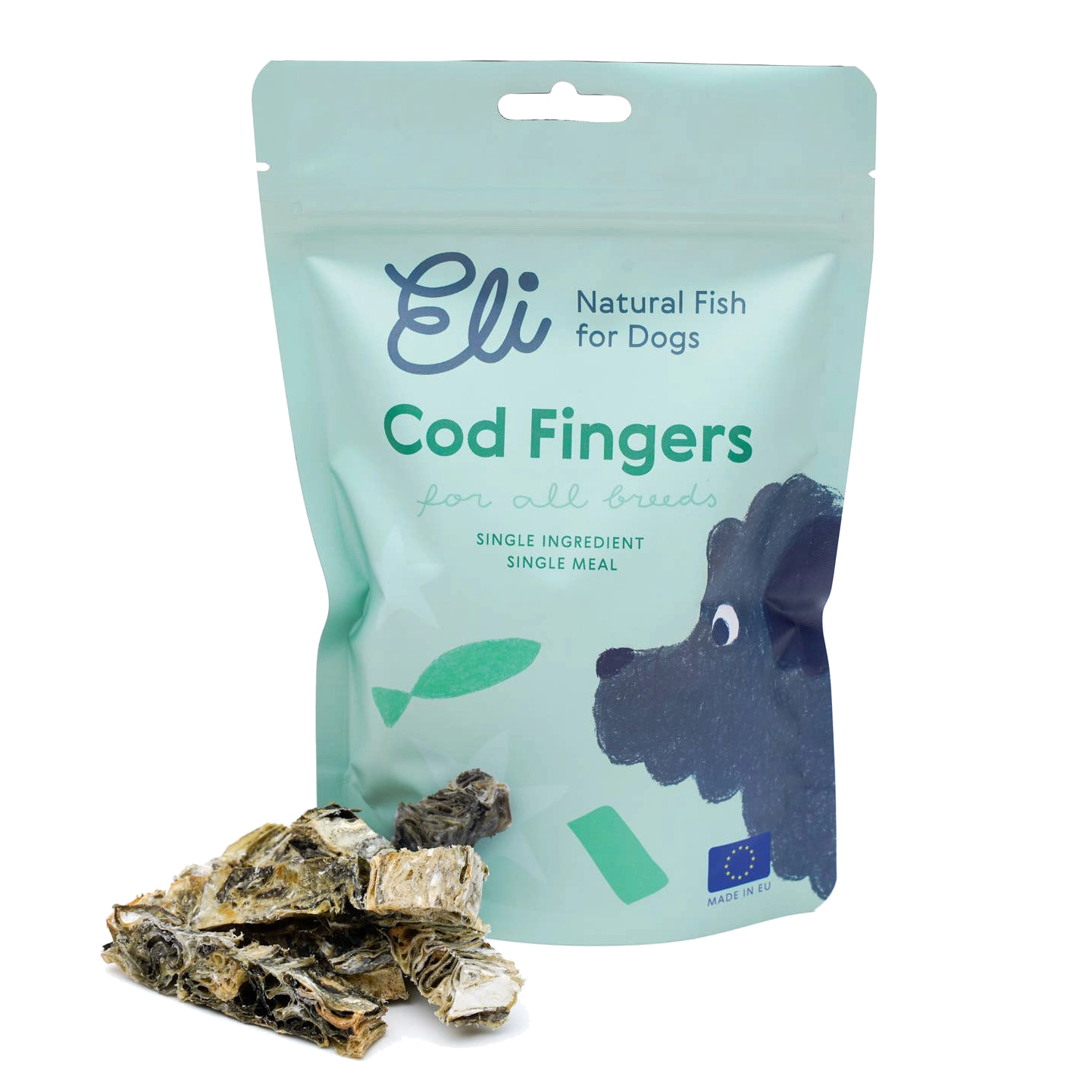 Dried Cod Skin Fingers For Dogs 80g