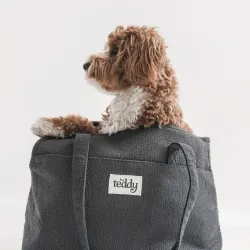 By Teddy Midnight Bouclé Dog Carrier