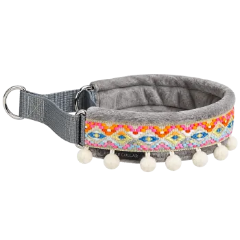 Doxie Collar Boho PomPom – Handgjort Halvstryp