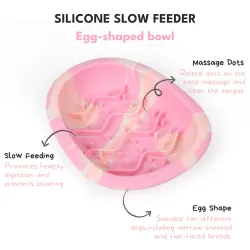 Interactive Dog Lick Bowl Cotton Candy – Slow Feeder & Slickskål