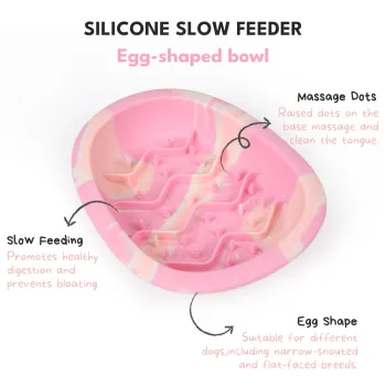 Interactive Dog Lick Bowl Cotton Candy – Slow Feeder & Slickskål