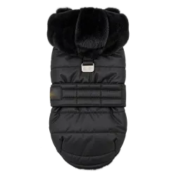 Quilted Dog Coat, Black