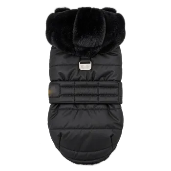 Quilted Dog Coat, Black