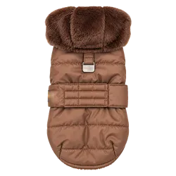 Quilted Dog Coat, Brown