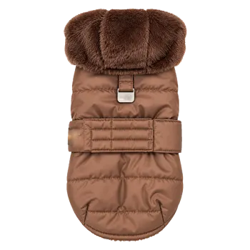 Quilted Dog Coat, Brown