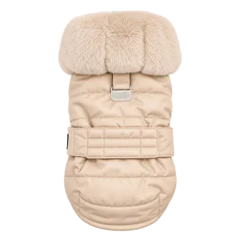 Quilted Dog Coat, Beige