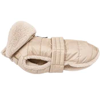 Quilted Dog Coat, Beige