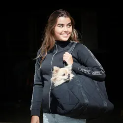 CATAGO Quilted Dog Carrier, Black