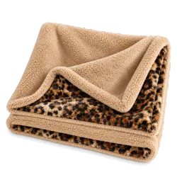 Jackie Pläd Leopard – lyxig och mjuk hundfilt i pälsimitation